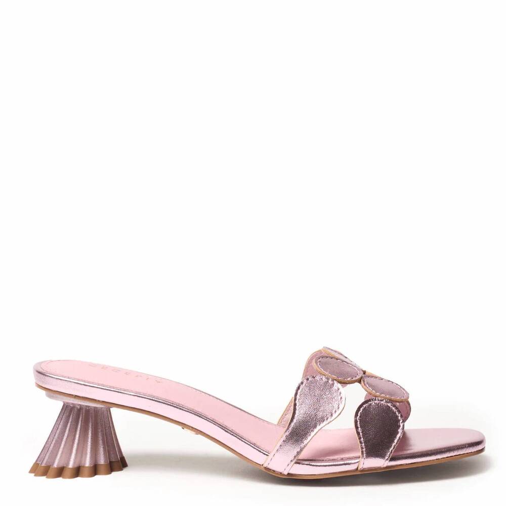 NEW CECELIA NEW YORK women's bunny sandal in pink metallic